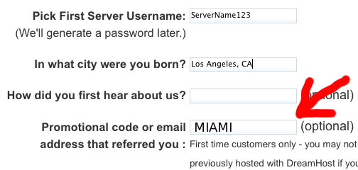Dreamhost promo code